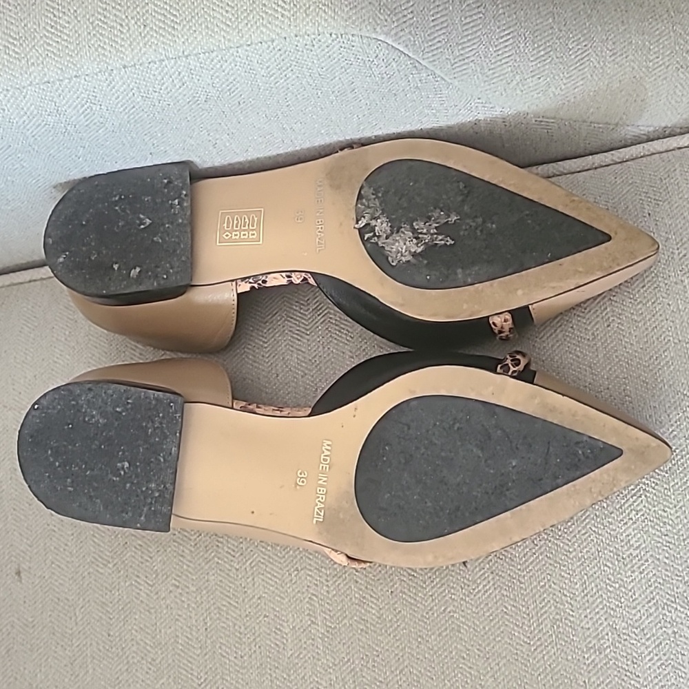 iNDiANA Women's Tan And Black Leather Flats - Size 8 - Picture 7 of 8